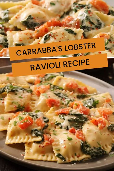 Carrabba’s Lobster Ravioli Recipe – Hungarian Chef Best Sauce For Lobster Ravioli, Sauce For Lobster Ravioli, Lobster Ravioli Recipe, Lobster Ravioli Sauce, Carrabbas Recipes, Crab Ravioli, Ravioli Sauce, Frozen Lobster, Italian Grill