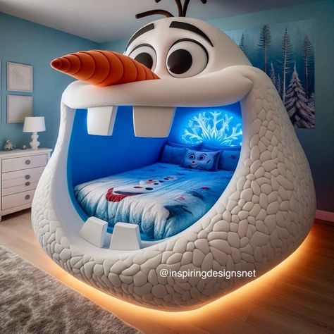 Castle Bedroom Kids, Frozen Theme Room, Traditional Bed Designs, Frozen Bedroom, Fairytale Bedroom, Playhouse Bed, Disney Room Decor, Amazing Bedroom Designs, Mid Sleeper Bed