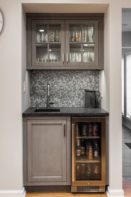 Bar Design Basement, Nook Coffee Bar, Small Wet Bar Ideas, Bar Cabinet Kitchen, Small Wet Bar, Wet Bar Ideas, Wet Bar Basement, Cafe Bar Home, Basement Wet Bar