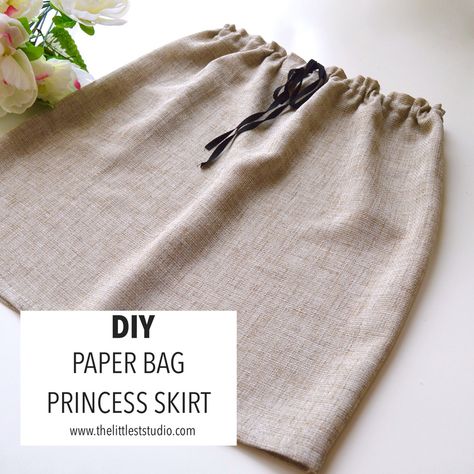 The paper bag waist detail is very on trend right now. This is such a easy going skirt, style it with a white tee, add a some gladiator sandals and your good to go :)  This skirt can be made it lots... Diy Drawstring Skirt Free Pattern, Drawstring Skirt Diy, Paper Bag Skirt Pattern, Drawstring Skirt Pattern, Paper Bag Princess Costume, Free Skirt Pattern, Paper Bag Princess, Paper Bag Skirt, Diy Paper Bag