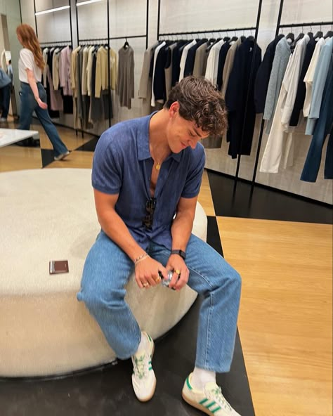 Denim Summer Outfits, Old Money Men, Money Men, Noah Beck, Guys Fits, Boyfriend Outfit, Guy Fits, Classy Outfits Men, Boy Fits