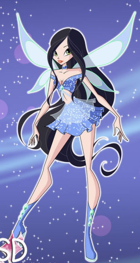 Purple Cartoon Characters, Fairy Paintings, Klub Winx, Fairy Stories, Art Outfits, Clubbing Outfits, Fairy Artwork, Anime Soul, Blue Fairy