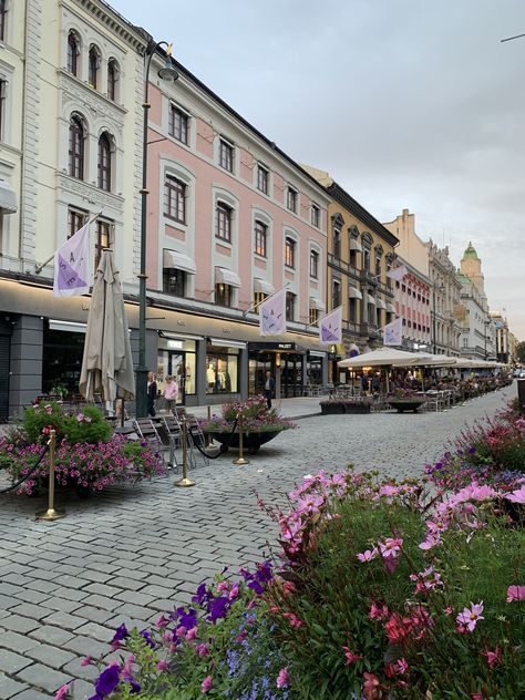 Norway Small Towns, Norway Neighborhood, Norway City Aesthetic, Travel Aesthetic Norway, Oslo Norway Aesthetic Summer, Oslo Norway Summer, Norway Travel Aesthetic, Oslo Aesthetic Summer, Norway Asthetic