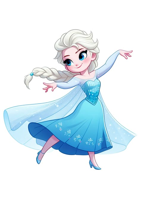 Elsa Illustration, Elsa Frozen Pictures, Elsa Chibi, Frozen Stickers, Frozen Illustration, Elsa Cartoon, Frozen Png, Elsa Snowflake, Cute Disney Princess