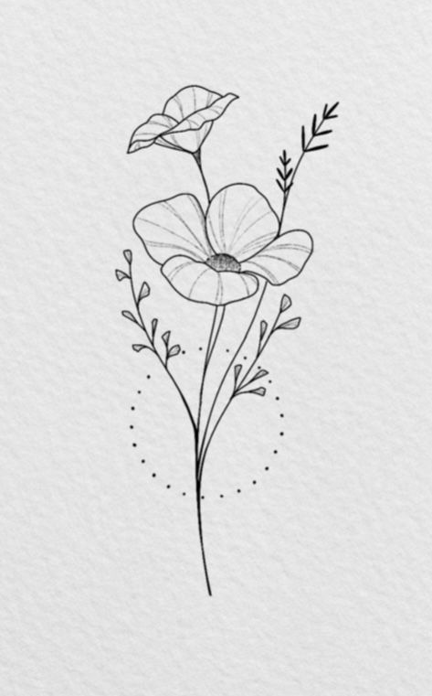 Poppy Flower Drawing, Girly Tattoo, Calligraphy Writing Styles, Cute Flower Drawing, Poppy Flower Tattoo, Anubis Tattoo, Easy Flowers, Hand And Finger Tattoos, Poppies Tattoo