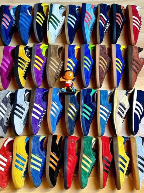 Samba Brazil, Samba Adidas Outfit, Samba Shoes, Colorful Sneakers, Streetwear Shoes, Spring Sneakers, Crazy Colour, Swag Shoes, Shoe Lace Patterns