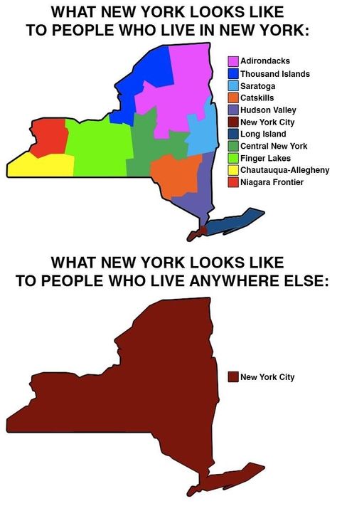 New York: Here's Every US State Described Perfectly By A Meme Farm Humor, New York City Map, Thousand Islands, Buffalo New York, I Love Ny, Lake George, Upstate Ny, Living In New York, I ❤ Ny