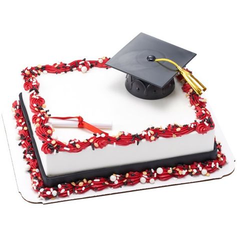 Graduation Sheet Cakes, White Sheet Cakes, College Graduation Cakes, Red Party Decorations, Trunk Party, Senior Graduation Party, 2023 Graduation, Sheet Cakes, Graduation Cake