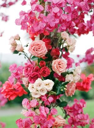 Bougainvillea Wedding, Pink Fushia, Magenta Wedding, Hot Pink Weddings, Wedding Mandap, Ding Dong, Mod Wedding, Wedding Time, Bridal Flowers