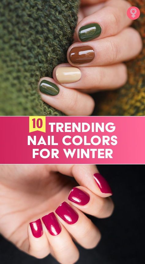 Trending Nail Color, Jewel Tone Nails, Nail Colors For Winter, Nail Color Designs, Trending Nail Colors, Sns Colors, Nail Polish Colors Winter, Christmas Nail Polish, Christmas Nail Colors