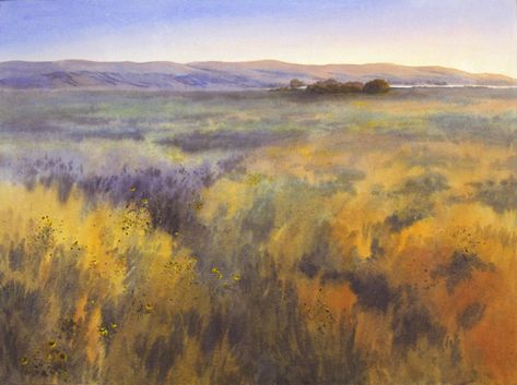 Prairie Painting, Prairie Art, Prairie Landscape, Big Painting, Tempera Painting, House Things, Overland Park, Watercolor Techniques, Grasses