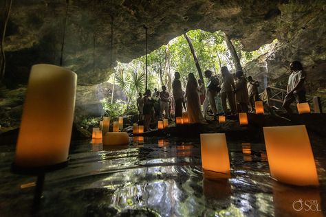 Mexico Cenote Micro Ceremony wedding Del Sol Photography Micro Ceremony, Cenote Wedding, Mayan Wedding, Vow Renewal Ceremony, Venue Rental, Puerto Morelos, Riviera Maya Mexico, Micro Weddings, Intimate Wedding Ceremony