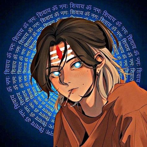 pin/hehemonu Aesthetic Funny Anime Pfp, Mahadev Cartoon Pic, Hindu Aesthetic Pfp, Sanatani Dp For Instagram, Mahadev Instagram Dp, Shiva Anime Art, Hindu Anime Character, Kattar Hindu Logo, Sanatan Anime