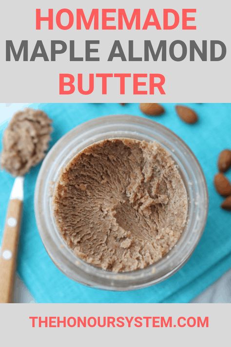 Homemade Oatmeal Bars, Almond Butter Recipe, Protein Energy Bites, Maple Almond Butter, Butter Homemade, Homemade Almond Butter, Almond Butter Recipes, Clean Snacks, Wholesome Snacks