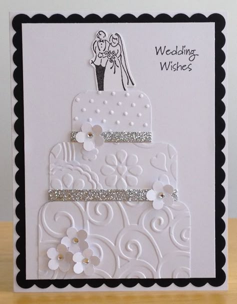 Wedding Cards Handmade Simple Vintage, Wedding Cards Handmade Stampin Up Ideas Simple, Wedding Homemade Cards Ideas, Simple Handmade Wedding Cards, Stamped Wedding Cards, Handmade Wedding Cards Ideas Diy Simple, Wedding Cards Homemade, Simple Wedding Card Design Ideas, Embossed Wedding Cards