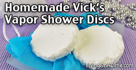 This homemade Vick's vapor shower discs recipe is quick and easy to make at home. You'll also find great tips to make someone with a cold more comfortable. Lava Cake Recipe Easy, Living On A Dime, English Toffee Recipe, Easy Cornbread Recipe, Homemade Pie Recipes, Homemade Lip Balm Recipe, Princess Pinky Girl, Lava Cake Recipes, Pinky Girl