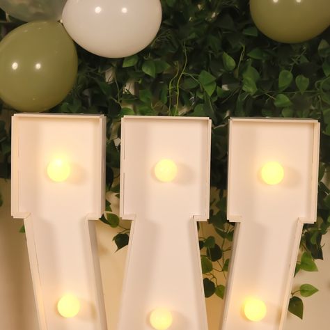 Illuminate your decor with 4ft white LED marquee letter signs. Perfect for all events. ✓ Buy now and light it up! Pipe And Drape Backdrop, Marquee Lights, Pipe And Drape, Marquee Letters, Candle Party, Letter W, Glue Sticks, Candle Centerpieces, Kids Bedroom Decor