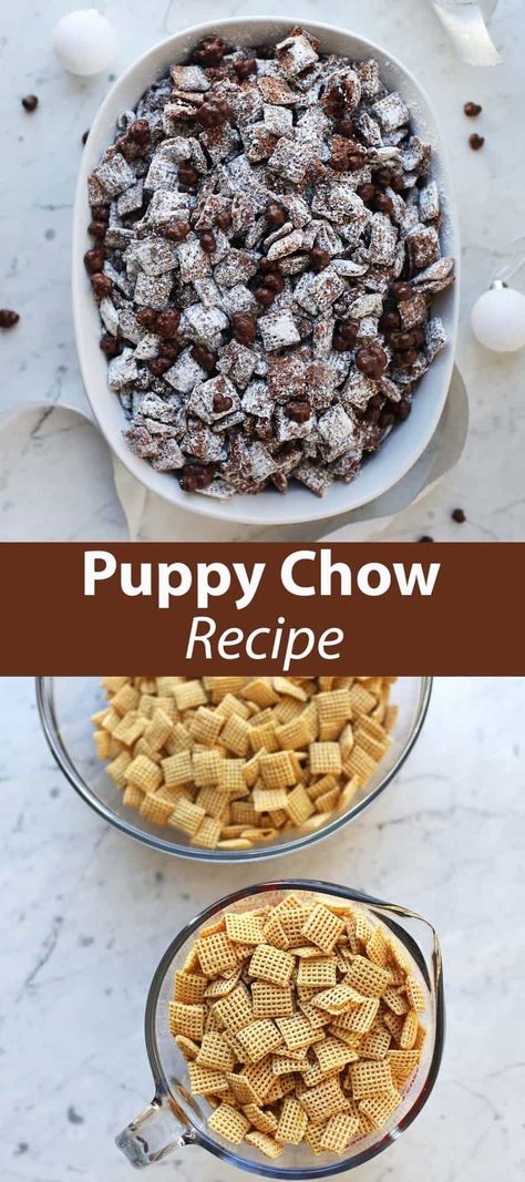 Best Puppy Chow, Puppy Chow Mix, Puppy Chow Recipes, Muddy Buddies, Chocolate Crunch, Oreo Truffles, A Beautiful Mess, Puppy Chow, Peanut Butter Chips