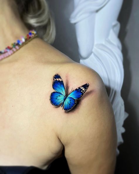 Infinity Butterfly, Tattoo Papillon, Purple Butterfly Tattoo, 3d Butterfly Tattoo, Blue Butterfly Tattoo, Unique Butterfly Tattoos, Purple Tattoos, Blue Rose Tattoos, Butterfly Tattoos For Women