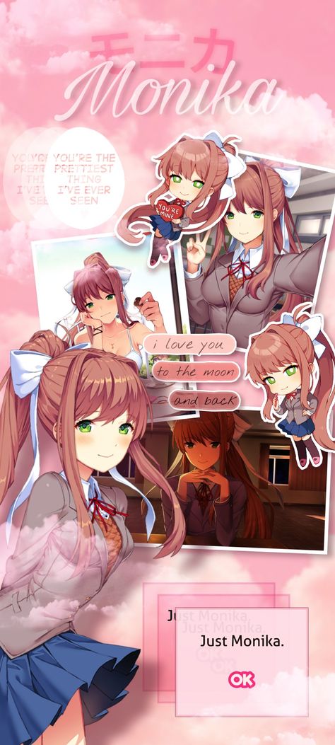 Monika Aesthetic, Ddlc Monika, Aesthetic Phone Wallpaper, Your Wallpaper, Aesthetic Phone, Wallpaper Aesthetic, Anime Wallpaper, Phone Wallpaper, Feel Free