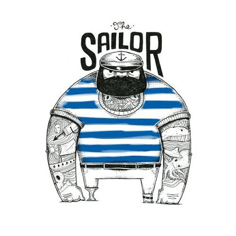 1000+ ideas about Sailor Illustration on Pinterest | Sinbad The ... Sailor Illustration, Ideas Illustration, Illustration Ideas, The Sailor, Nautical Fashion, Art And Illustration, Cute Illustration, Linocut, Character Illustration