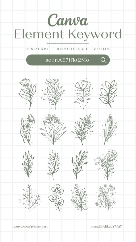 Handdrawn Floral Lineart | Canva Element Keyword by @maenjari #brushprocreate #brushesillustrator #photoshopbrushes #vectorbrushes #brushesinstagram #facebookbrushes #brushesdownload #brushesfree Canva Search Keywords, Floral Lineart, Canva Keywords Elements, Fonts Elegant, Canva Keywords, Canva Hacks, Keyword Elements Canva, Futuristic Fonts, Elements Canva