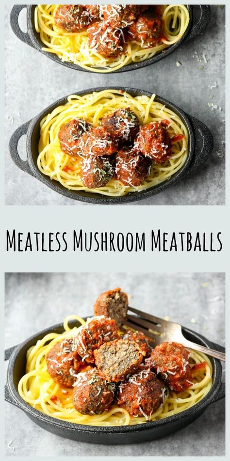 Mushroom Snacks, Mushroom Meatballs, Veggie Meatballs, Vegetarian Meatballs, Food Meat, Meatless Dinner, Meatball Recipes, Healthy Eating Tips, Meatless Meals