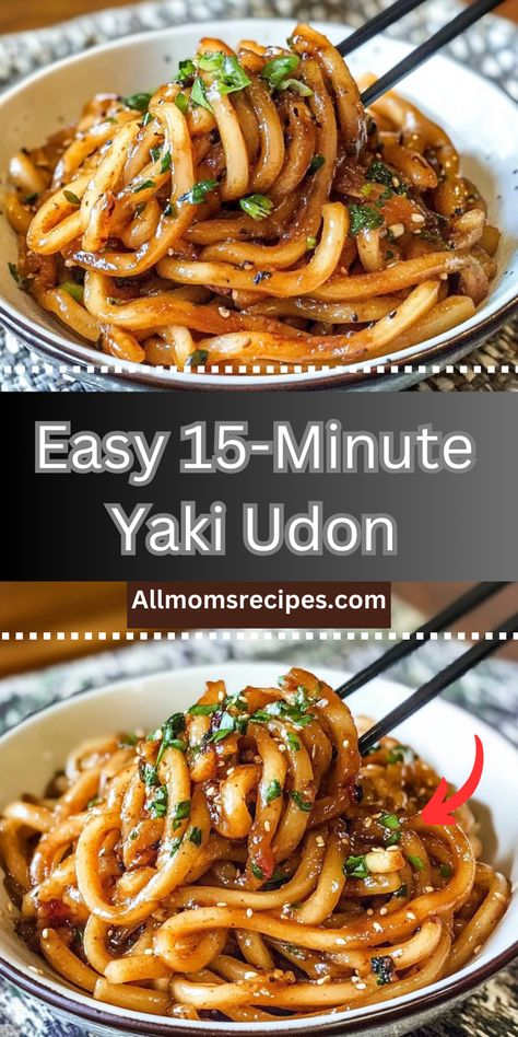 🍜 Easy 15-Minute Yaki Udon – Quick & Flavorful Stir-Fried Udon! Chewy Japanese udon noodles stir-fried with savory sauce, veggies, and your choice of protein. Ready in just 15 minutes! Try this easy homemade noodle dish today! #YakiUdon #StirFriedNoodles #QuickDinners #AsianRecipes Udon Noodle Sauce, Udon Noodle Stir Fry, Udon Noodle Recipe, Easy Homemade Noodles, Udon Stir Fry, Sticky Tofu, Japanese Udon, Fried Udon, Udon Recipe