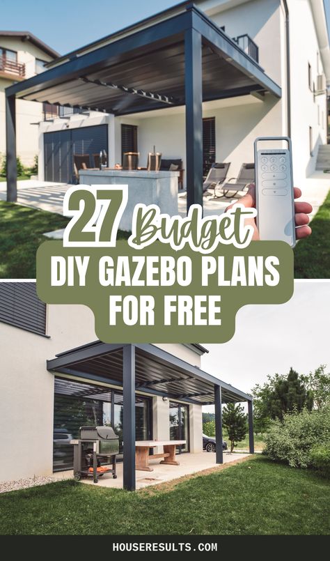 🌳 Create a beautiful outdoor retreat with these DIY gazebo plans! Whether you want a cozy nook for reading or a stylish space for gatherings, we have the perfect design for you. Check out our top DIY gazebo plans and get inspired to build your dream gazebo. #GazeboIdeas #DIYProjects #GardenInspiration Screen Gazebo Ideas Backyard, Gazebo Ideas Backyard Cheap, Diy Gazebo Ideas Cheap, Diy Gazebo Ideas, Small Garden Gazebo, Backyard Gazebo Ideas, Gazebo Decorating Ideas, Enclosed Gazebo, Small Gazebo