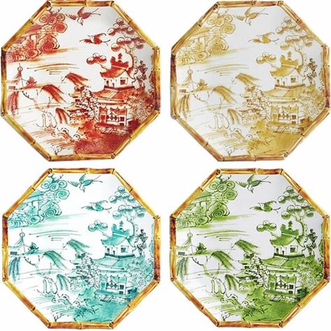 Chinoiserie Dinnerware, Chinoiserie Table Decor, Chinese Dinnerware, Chinoiserie Kitchen, Chinoiserie Plates, Chinoiserie Furniture, Chinoiserie Table, Chinoiserie Fabric, Melamine Dishes