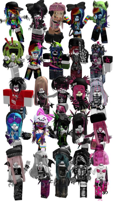 Roblox Outfit Ideas, Gravity Fall, Retro Wallpaper Iphone, Scene Outfits, Roblox 3, Scene Kids, Roblox Outfit, Cool Avatars, Roblox Pictures