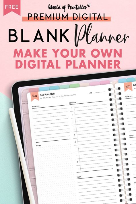 Blank Digital Planner, Blank Planner Template, Diy Digital Planner Canva, Create Digital Planner, Digital Planner Tutorial, Free Undated Digital Planner, Free Digital Planner 2023, Digital Planner Free Download, Digital Planner Template