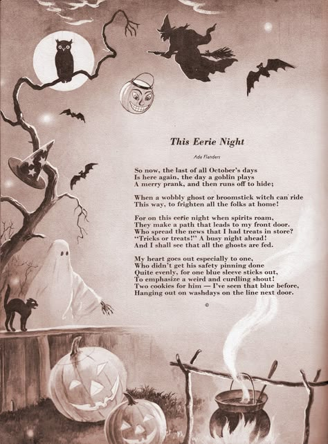 Halloween Poetry, Pumpkin Poem, Old Fashioned Halloween, Pumpkin Owl, Halloween Poems, Vintage Halloween Cards, Witch Ghost, I Love Halloween, Halloween Images