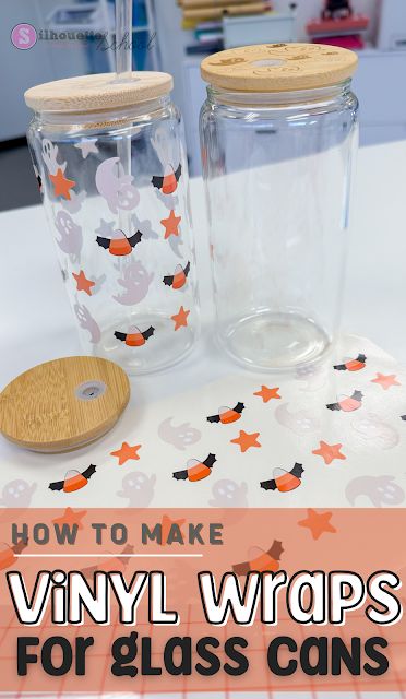 Using printable vinyl is a great alternative to sublimation and UV DTF wraps - both of which have certain limitations. In this tutorial we'll walk through the steps to learn how to make DIY vinyl glass can wraps without layering. Let me walk you through! Layering Vinyl, Vinyl Projects Silhouette, Silhouette School Blog, Libbey Glasses, Silhouette Cameo Tutorials, Silhouette School, Vinyl Tumblers, Silhouette Tutorials, Layered Vinyl