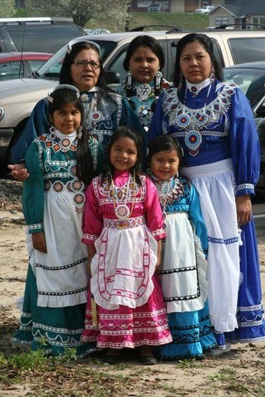 Choctaw - some of my peeps - so relieved to find out where my nose & hair came from :) Navajo Dress, Jingle Dress Dancer, Choctaw Indian, University Of Southern Mississippi, Camp Dress, Choctaw Nation, Jingle Dress, Turquoise Necklaces, Southern Mississippi