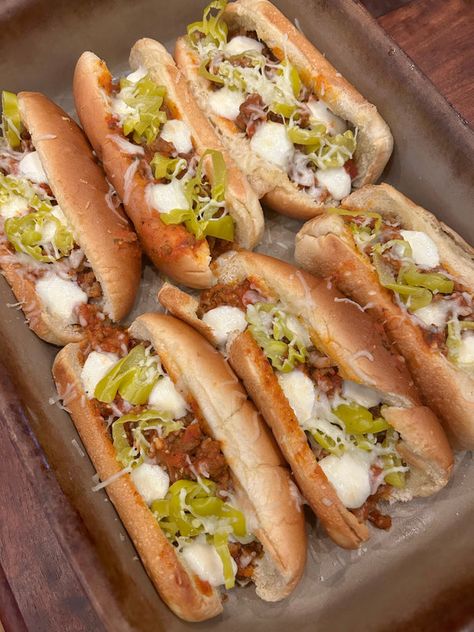 Italian Sausage Sandwiches Italian Sausage Sandwiches, Italian Sausage Sandwich, Mozzarella Pearls, Cheese Mozzarella, Pepperoncini Peppers, Sausage Sandwiches, Italian Chopped Salad, Hot Italian Sausage, Italian Cheese