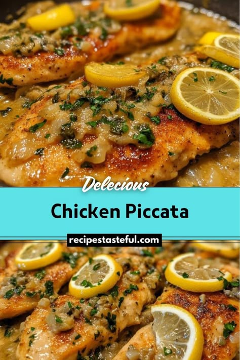 Chicken Piccata is a classic Italian dish featuring tender chicken breasts in a zesty lemon and caper sauce. It’s quick to prepare and perfect for a flavorful weeknight dinner. Chicken Piccata Easy, Chicken Piccata Pasta, Piccata Recipe, Chicken Piccata Recipe, Caper Sauce, Festive Appetizers, Christmas Recipes Easy, Classic Italian Dishes, Chicken Piccata