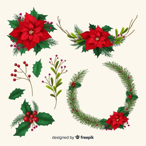 Christmas Wreath Tattoo, Christmas Flower Illustration, Poinsetta Tattoo Design, Christmas Flower Drawing, Christmas Flowers Drawing, Christmas Wreath Drawing, Sunflower Centerpieces Diy, Chapel Decor, Flower Wreath Illustration