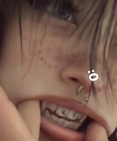 sasha sanchez / limerince / resurrectien / uncaress #tiktok #alt #fangs #aesthetic #piercing Sasha Tiktok, Sasha Sanchez, Fangs Aesthetic, Aesthetic Piercing, Tiktok Alt, Pretty Food, These Girls, Behind Ear Tattoo, Hair Looks