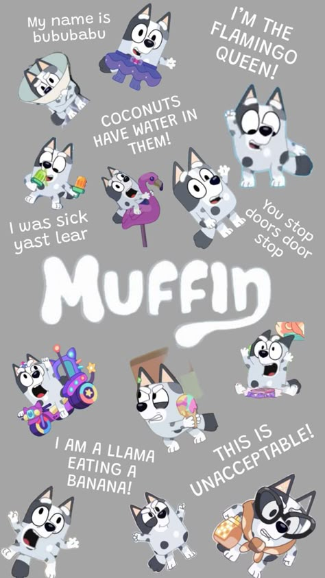 Muffin and some of her iconic sayings! Iconic Sayings, Bingo Quotes, Bingo Funny, Cute Backgrounds For Iphone, Funny Disney Jokes, Cute Funny Cartoons, Disney Jokes, Cute Disney Wallpaper, Very Funny Pictures