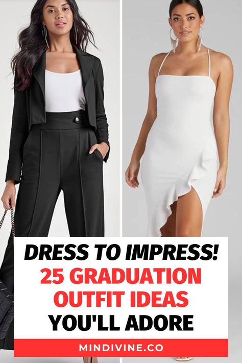 Get inspired with these 25 striking graduation outfit ideas perfect for your momentous occasion! From chic styles for college graduates to smart looks for high school, there's an outfit for everyone. Graduation Outfit Casual, Parents Graduation Outfit Mom, Styles For College, College Graduation Outfit Ideas, Graduation Attire, Graduation Outfit Ideas, Graduation Dress College, Pink Floral Print Dress, College Graduates