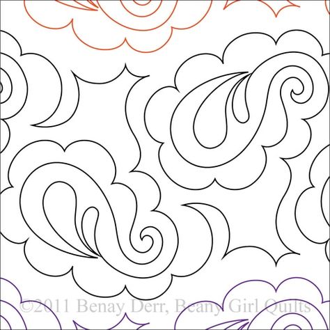 Pretty Paisley Paper Machine Quilting Pattern by Beany Girl Quilts Long Arm Quilting Designs, Watermelon Quilt, Machine Quilting Pattern, Long Arm Quilting Patterns, Girl Quilts, Paper Machine, Long Arm Quilting, Free Motion Designs, Free Motion Quilting Patterns