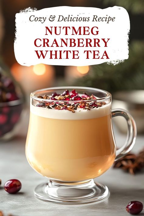 Nutmeg Cranberry White Tea Recipe – A Unique, Spiced Blend White Tea Recipe, Christmas Tea Recipe, Winter Tea Recipe, Tea Bar Ideas, Jasmine Milk Tea Recipe, Moroccan Mint Tea Recipe, Milk Thistle Tea, Mint Tea Recipe, Cranberry Tea