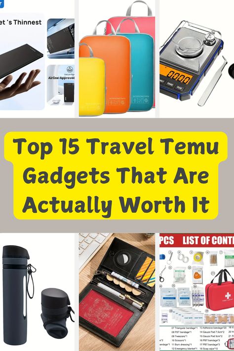 Discover the Top 15 Travel Gadgets from Temu that are truly worth the hype! 🧳 From compact tech essentials to must-have organizers, these items make your trips smarter and stress-free. 🌍✨ Perfect for jet-setters and wanderlust lovers! #TravelEssentials #GadgetGoals#Temu Gadgets 💼✈️ Don't miss these travel hacks—pin now and upgrade your adventures! 🌟🌐 Best Travel Gadgets, Emergency Blanket, Tech Essentials, Frequent Flyer, Good To Great, Travel Gadgets, Jet Setter, The Hype, Travel Hacks