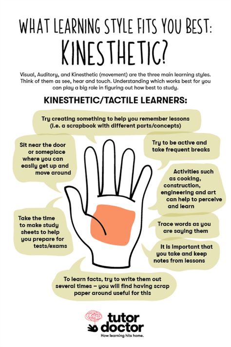 Infographics | In-Home Tuition Kinetic Learning Style, Study Tips For Kinesthetic Learners, Kinesthetic Learning Activities, Kinesthetic Learner, Kinesthetic Learning Style, Kinesthetic Learning, Education Positive, Instructional Strategies, Learning Methods