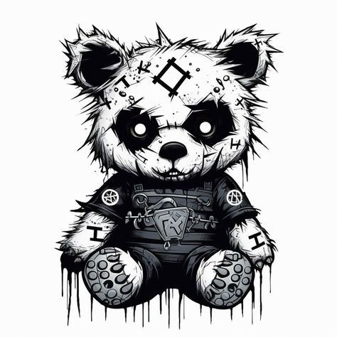 Geometric Tattoo Panda, Angry Teddy Bear, Teddy Bear Sketch, Texas Chainsaw 3d, Monsters Drawings, Bear Sketch, Cute Monsters Drawings, Hipster Drawings, Louis Vuitton Iphone Wallpaper