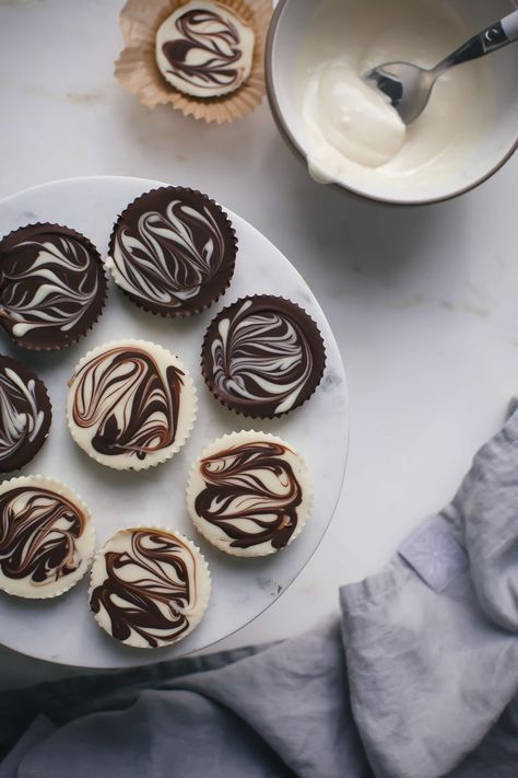 Marbled Tahini Chocolate Cups – A Cozy Kitchen Horchata Cake, Cookie Photography, Tahini Chocolate, Marble Chocolate, Honey Chocolate, Cozy Things, Dessert Plating, Cupcake Icing, Chocolate Dessert Recipes