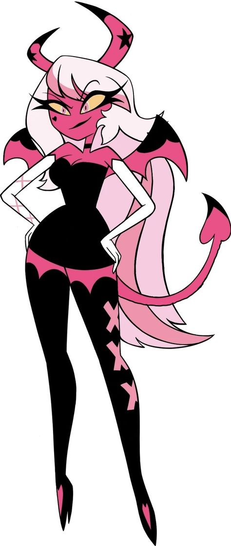 Hazbin Hotel Oc, Verosika Mayday, Oc Template, Different Species, Monster Musume, Oc Base, Vivziepop Hazbin Hotel, Mythological Creatures, Old Cartoons