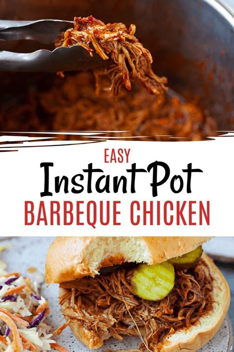 Instant Pot Bbq Chicken, Bbq Plates, Backyard Summer, Bbq Chicken Recipes, Instant Pot Recipes Chicken, Instant Pot Dinner Recipes, Easy Instant Pot Recipes, Potluck Recipes, Instapot Recipes