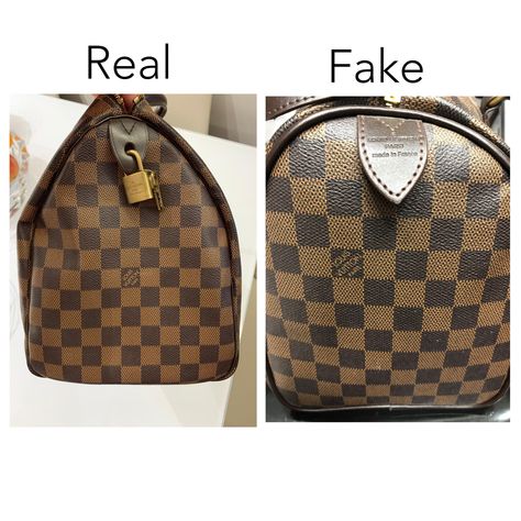 How To Spot A Fake Louis Vuitton Speedy Bag! - Brands Blogger Fake Handbags, Lv Speedy 25, Tas Lv, Real Louis Vuitton, Fake Louis Vuitton, Fashion Mark, Speedy Bag, Louie Vuitton, Louis Vuitton Speedy 25